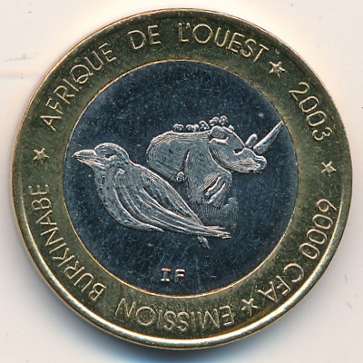 Burkina Faso., 6000 francs CFA, 2003