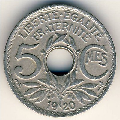 France, 5 centimes, 1917–1920