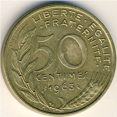 France, 50 centimes, 1962–1964