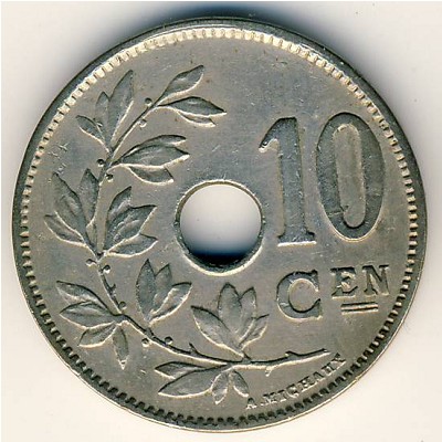 Бельгия, 10 сентим (1920–1930 г.)
