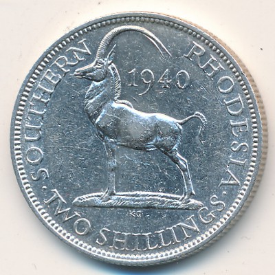 Южная Родезия, 2 шиллинга (1939–1942 г.)