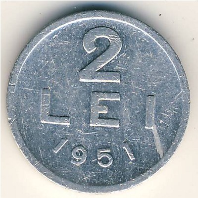 Romania, 2 lei, 1951–1952