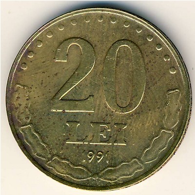 Romania, 20 lei, 1991–2003