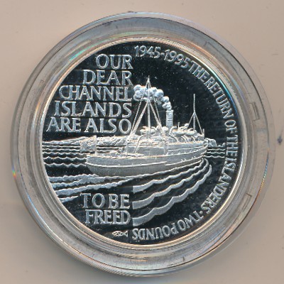Alderney, 2 pounds, 1995