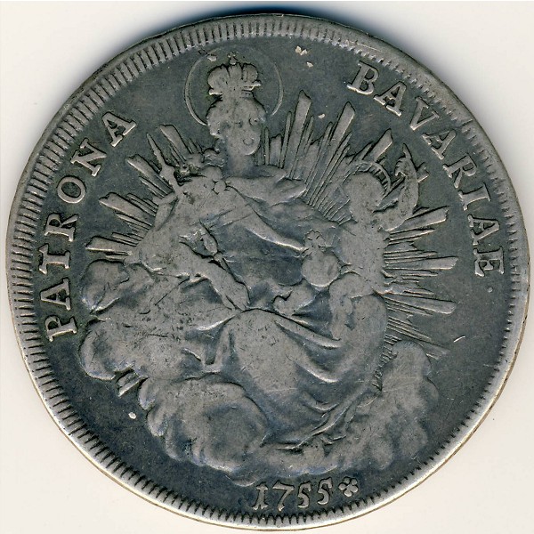 Бавария, 1 талер (1754–1759 г.)