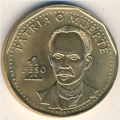Cuba, 1 peso, 1991–2017