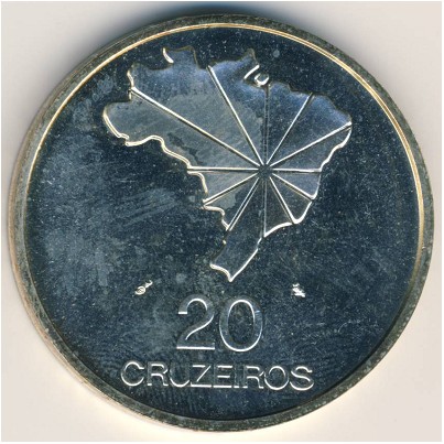 Brazil, 20 cruzeiros, 1972