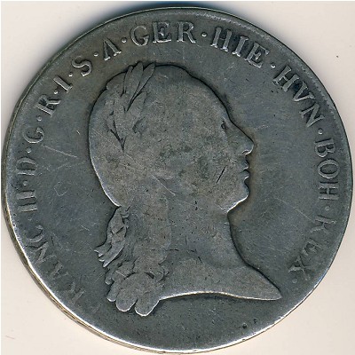 Австрийские Нидерланды, 1 кроненталер (1792–1798 г.)