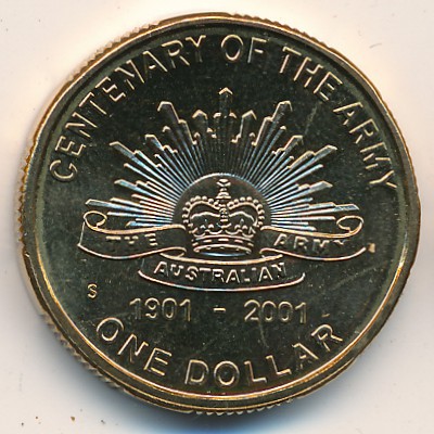 Australia, 1 dollar, 2001
