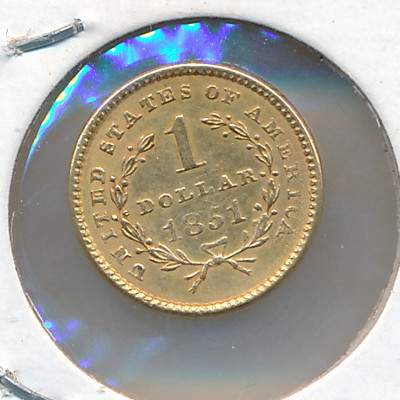USA, 1 dollar, 1849–1854
