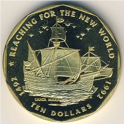 Маршалловы острова, 10 долларов (1992 г.)