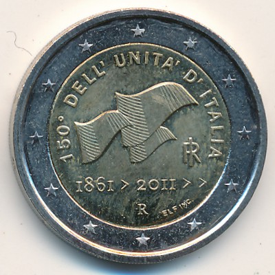 Italy, 2 euro, 2011
