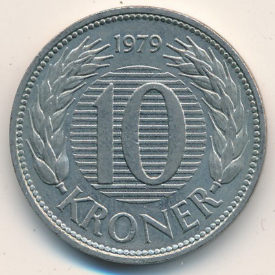Denmark, 10 kroner, 1979–1981