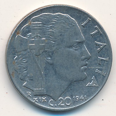 Italy, 20 centesimi, 1941