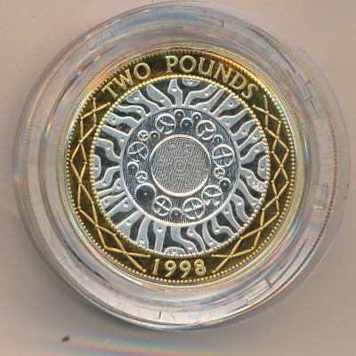 Великобритания, 2 фунта (1998 г.)