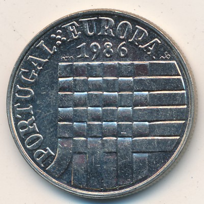 Portugal, 25 escudos, 1986