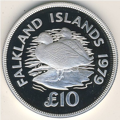 Falkland Islands, 10 pounds, 1979