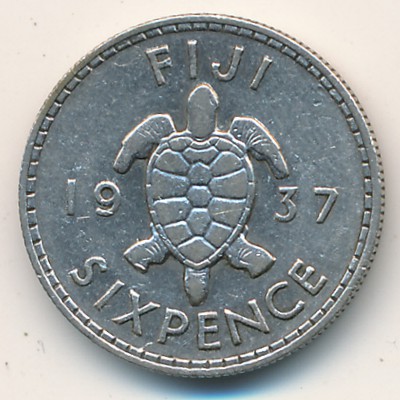 Фиджи, 6 пенсов (1937 г.)