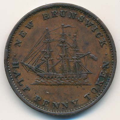New Brunswick, 1/2 penny, 1843