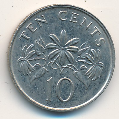 Сингапур, 10 центов (1989 г.)