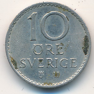 Sweden, 10 ore, 1968