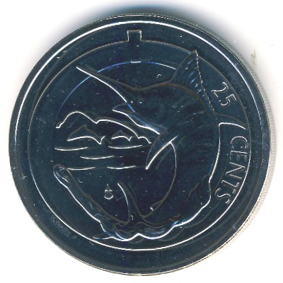 Bermuda Islands, 25 cents, 2012