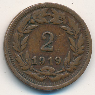 Honduras, 2 centavos, 1919–1920
