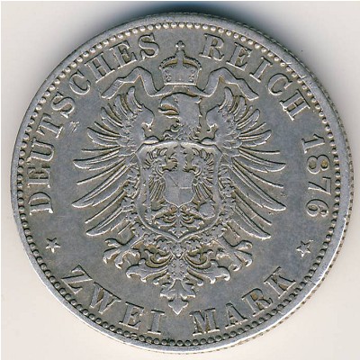 Hamburg, 2 mark, 1876–1888