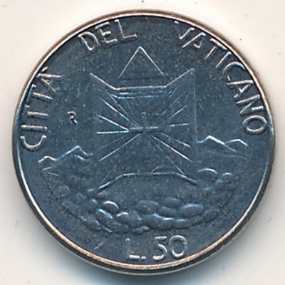 Vatican City, 50 lire, 1990