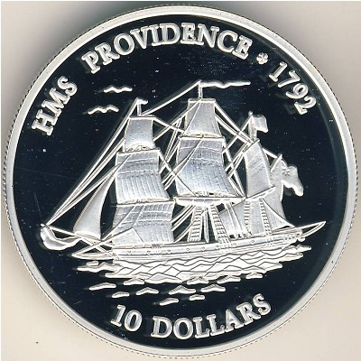 Fiji, 10 dollars, 2001