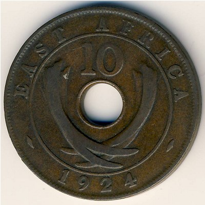 East Africa, 10 cents, 1921–1936