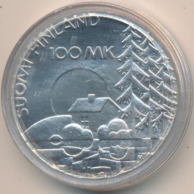 Финляндия, 100 марок (1990 г.)
