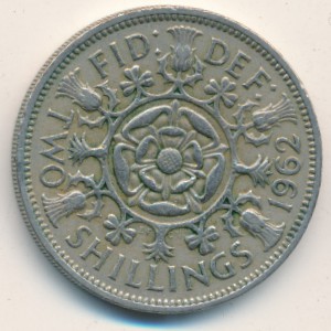 Великобритания, 2 шиллинга (1962 г.)
