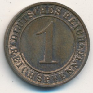 Веймарская республика, 1 рейхспфенниг (1931 г.)