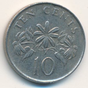 Singapore, 10 cents, 1991