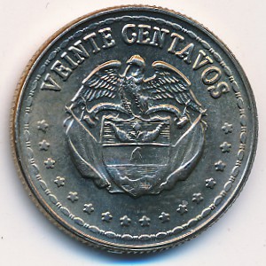 Colombia, 20 centavos, 1956–1961