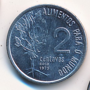 Brazil, 2 centavos, 1975–1978