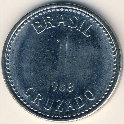 Brazil, 1 cruzado, 1986–1988