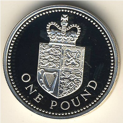 Великобритания, 1 фунт (1988 г.)