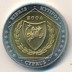 Cyprus., 2 euro, 2004