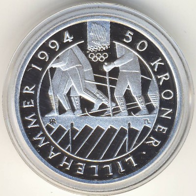 Norway, 50 kroner, 1993