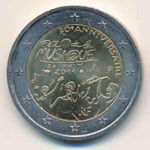 France, 2 euro, 2011
