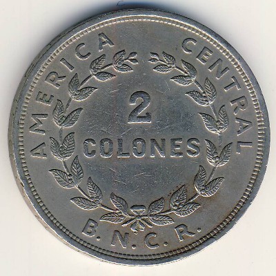 Costa Rica, 2 colones, 1948