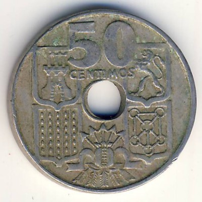 Испания, 50 сентимо (1949 г.)