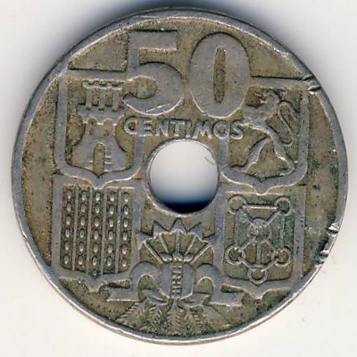 Испания, 50 сентимо (1949 г.)