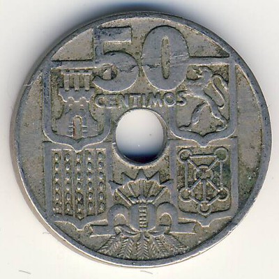 Испания, 50 сентимо (1949 г.)