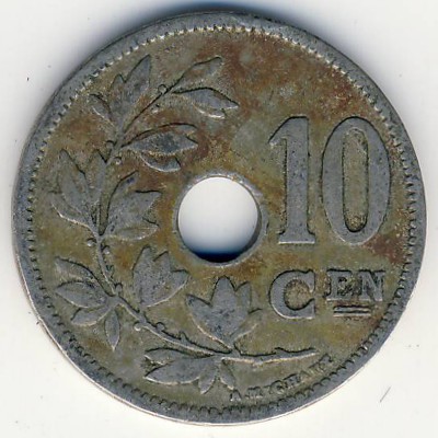 Бельгия, 10 сентим (1902–1903 г.)
