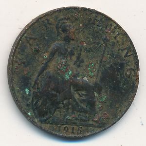 Great Britain, 1 farthing, 1915