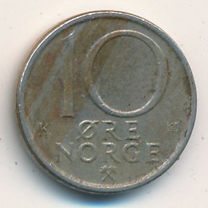 Norway, 10 ore, 1986