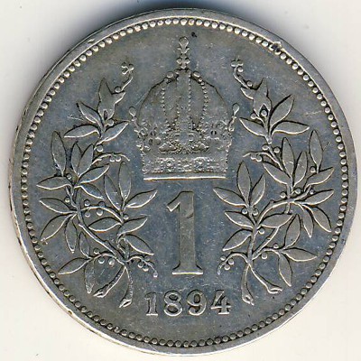 Austria, 1 corona, 1892–1907
